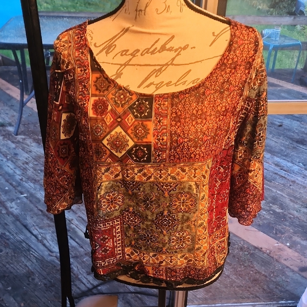 Bohemian Patchwork Top - Multicolor